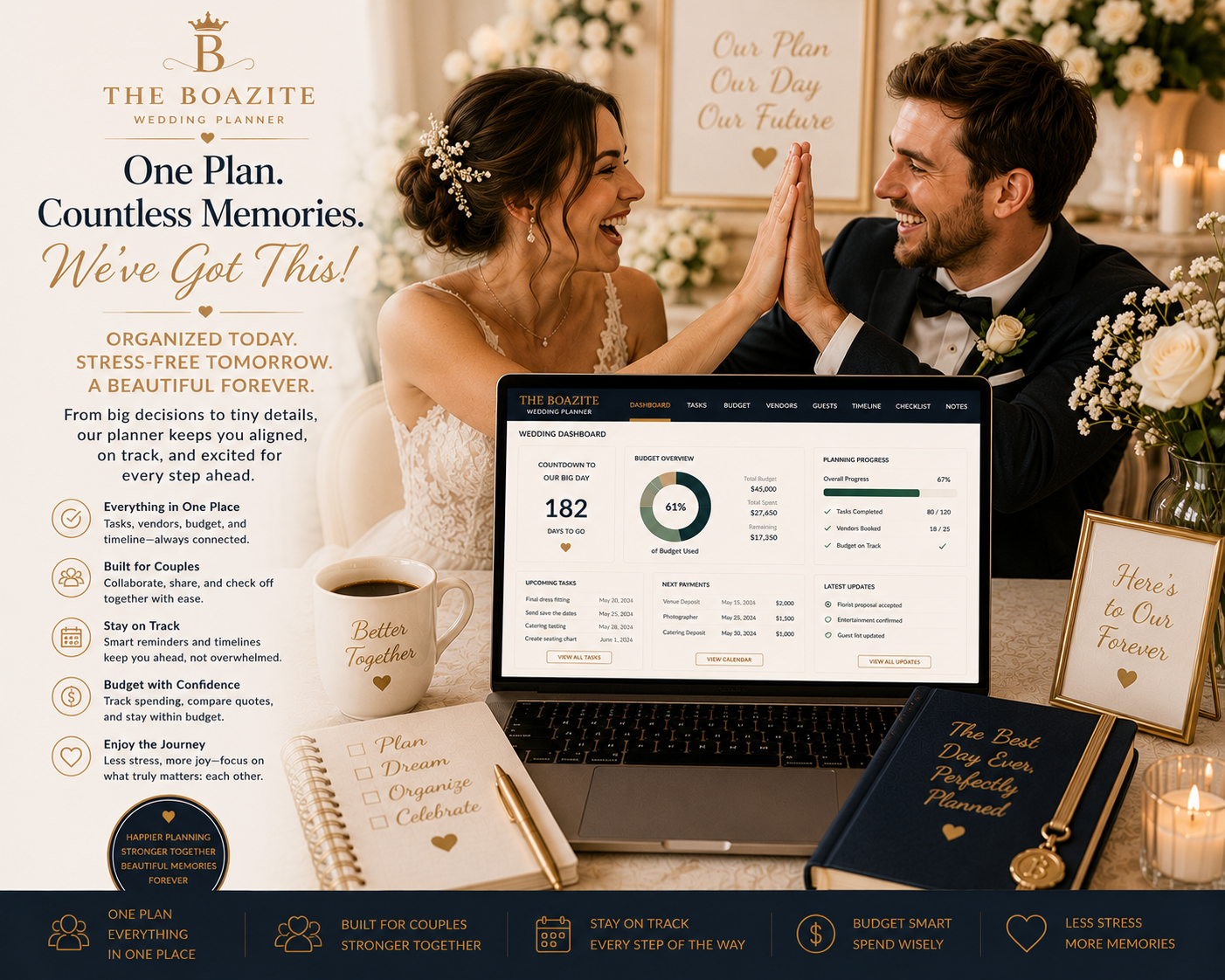The Boazite Wedding Planner | Luxury All-in-One Wedding Planning System