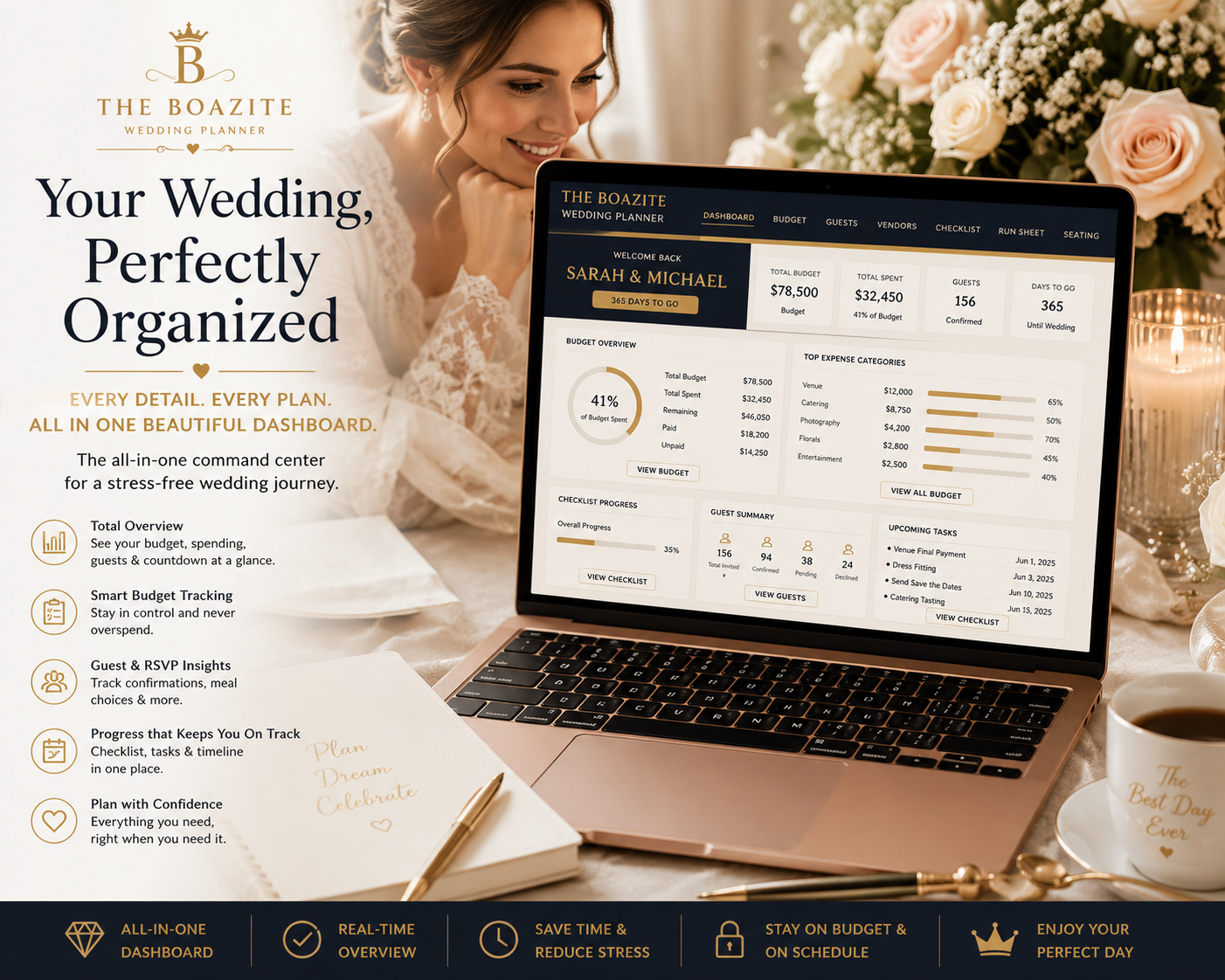 The Boazite Wedding Planner | Luxury All-in-One Wedding Planning System