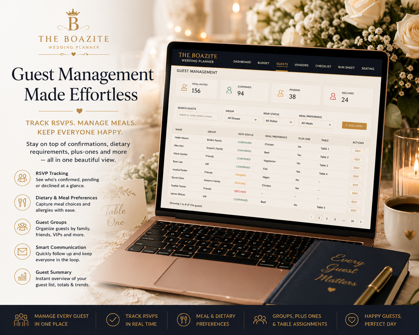 The Boazite Wedding Planner | Luxury All-in-One Wedding Planning System