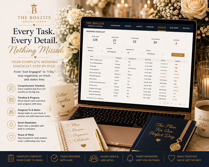 The Boazite Wedding Planner | Luxury All-in-One Wedding Planning System
