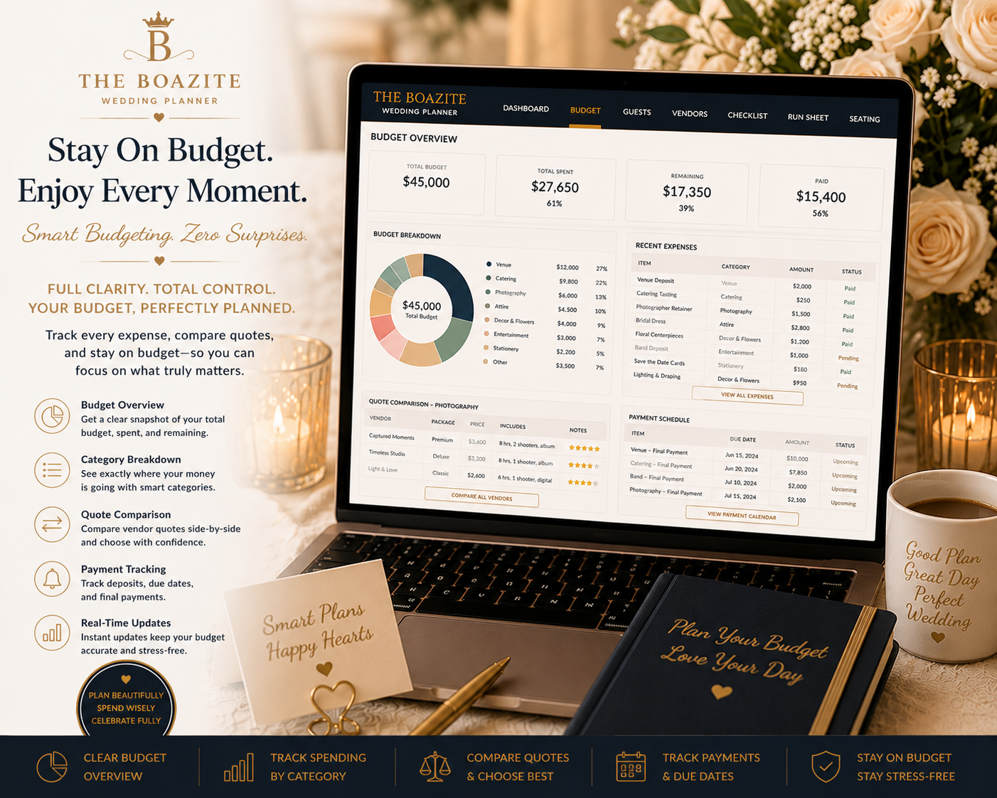 The Boazite Wedding Planner | Luxury All-in-One Wedding Planning System